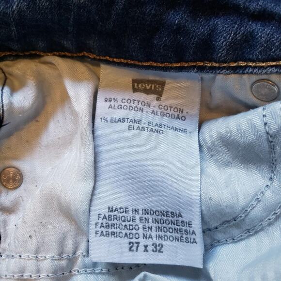 Women's Size 27 Levi's Skinny Low-Rise Bold Curve Blue Jeans - Picture 5 of 7